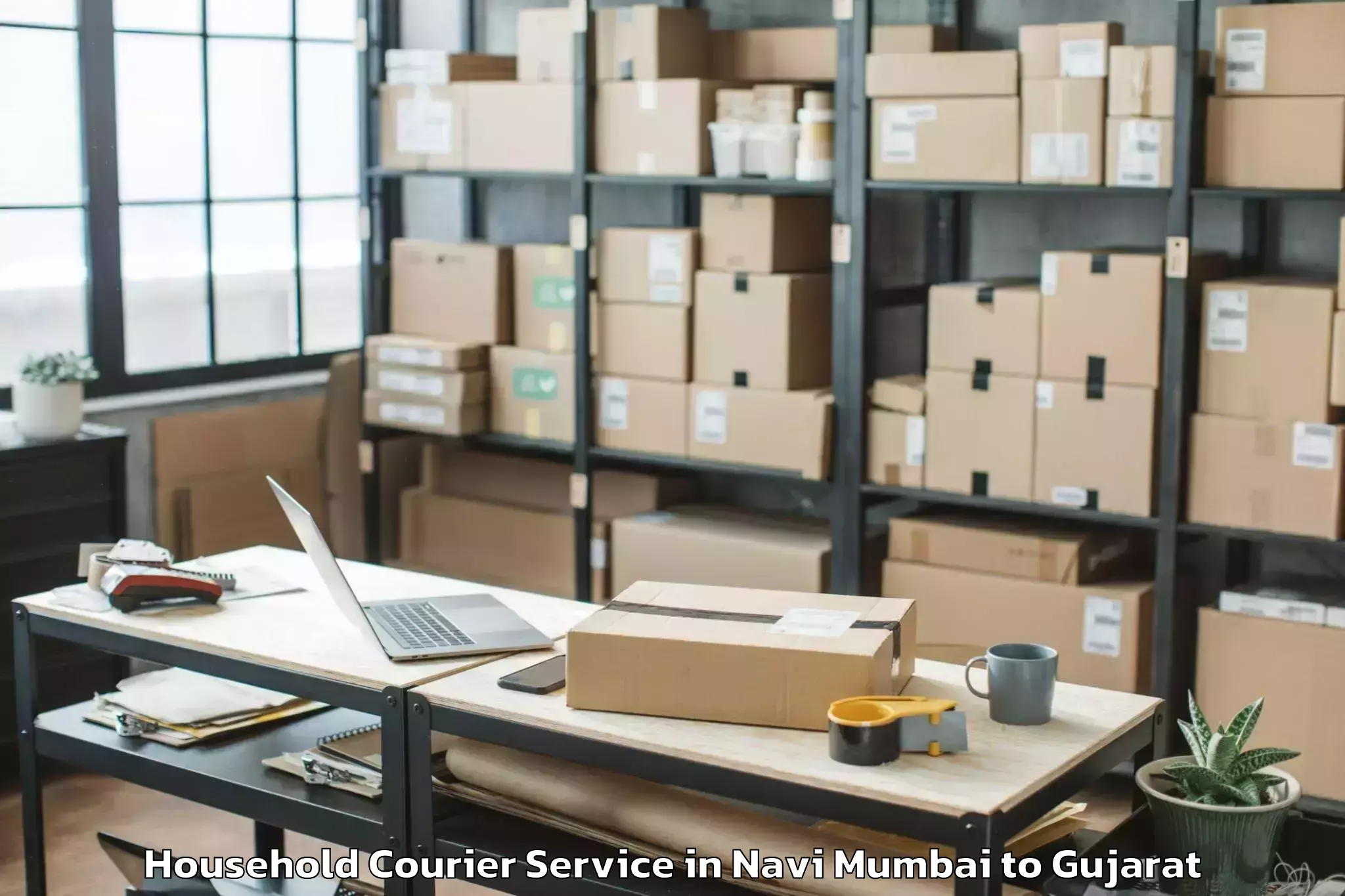 Book Your Navi Mumbai to Veraval Household Courier Today